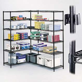 Safco Wire Shelving Industrial 4 Shelf Add On Unit 