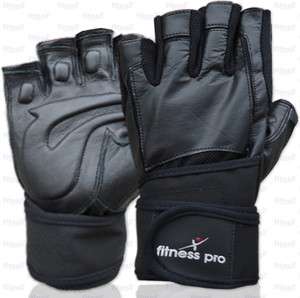 COWHIDE LEATHER WEIGHT LIFTING GLOVES FITNESS M, L, XL  