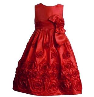 New Girls Bonnie Jean Red Taffeta Holiday Dress 14 $70  