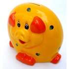 Shopitivity LLC 5.75 Tall Ceramic Piggy Bank   Yellow