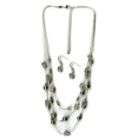 Jaclyn Smith ILLUSION SILVER NECKLACE/EARRING SET