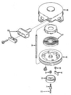 Craftsman 7.5 hp outboard motor Rewind starter   no. 590420 Parts