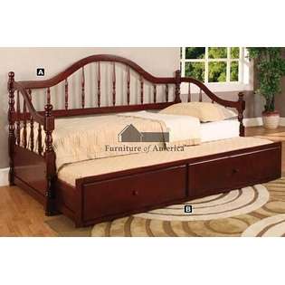   Camel Style Curved Back Day Bed Dark Cherry Wood Finish 