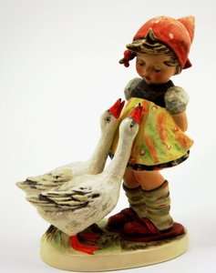 Goebel Hummel Figurine #47 / II Goose Girl 7 1/2 W Germany TMK 5 