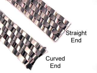 20mm CURVED END STAINLESS PILOT STYLE WATCHBAND  
