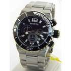 Invicta 1341 Black Dial Stainless Steel Chrono Watch