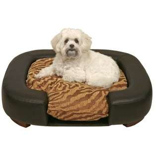   Pet Furniture Quality Oval Dog Bed in Zebra / Black 