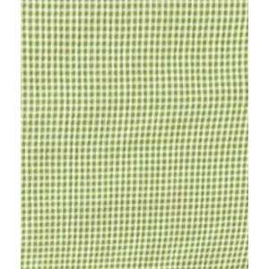  Green & White Mini Check Crinkle Challis Fabric Arts 