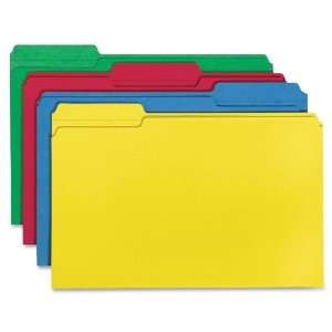   Top Tab File Folder, Legal Size, 11PT, 1/3 in. Cut, 100/BX, Assorted
