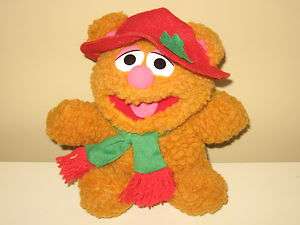 Vintage 1987 Baby Fozzie Bear Sesame Street Muppets Holiday Plush Toy 