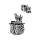 Blue Earth Enterprises Fairy with Poppy Bud Jewelry Box   Pewter   2.5 