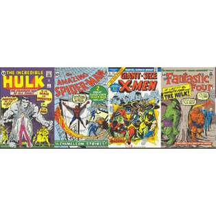 Marvel Comics 15 Books Wall Paper Border Spiderman+Hulk+XMe  Marvel 
