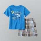 WonderKids Toddler Boys Camp Shirt and Shorts Set
