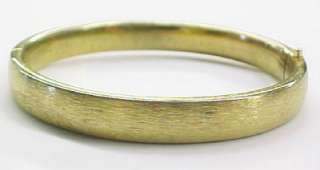 Vintage Napier Gold Tone Hinged Bangle Bracelet ~ 7  