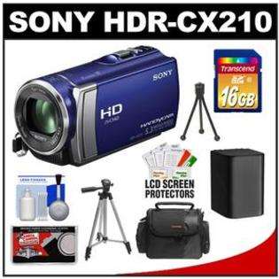 SONY Handycam HDR CX210 8GB 1080p HD Video Camera Camcorder (Blue 