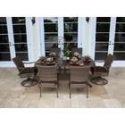 Hospitality Rattan Grenada 7 PC Slatted Table Dining Set (4 Side Chair 