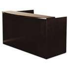   Mira Series Wood Veneer Reception Desk Shell, 72w x 36d x 43h, Espress