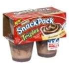 Hunts Snack Pack Pudding, Triples Chocolate Vanilla, 4 pk