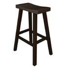   of 2 Recycled Maui Bar Stools Chocolate Brown with Espresso Brown Seat