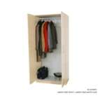 Contempo Closet Hanging Wardrobe Closet w/ 2 Doors