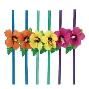  Tiki Island Flower Straws (6 per package) Toys & Games