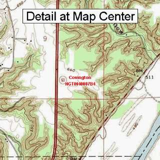  USGS Topographic Quadrangle Map   Covington, Indiana 