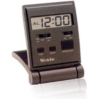   Travel Alarm Clock with Folding Metal Case (Champagne) Electronics