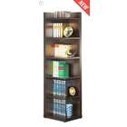 Coaster Espresso finish wood corner bookcase shelf unit with 6 shelves