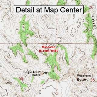  USGS Topographic Quadrangle Map   Mandaree, North Dakota 
