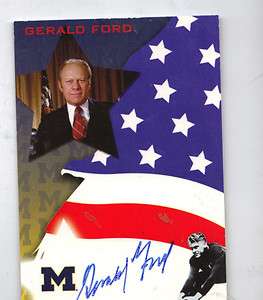 Michigan 14/15 Gerald Ford autograph tk legacy  