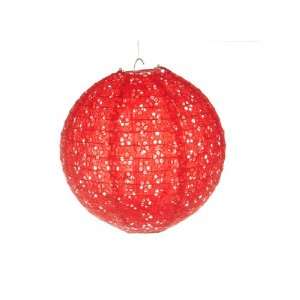   Shelf Red Hollow Out Tissue Paper Lamp Lantern,Red