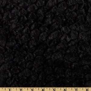  62 Wide Minky Ripple Cuddle Black Fabric By The Yard 