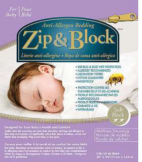 Zip & Block Anti Allergen & Bed Bug Proof Crib Mattress Encasement 