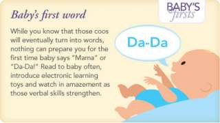 Babys first word. While you know that those coos will eventually turn 