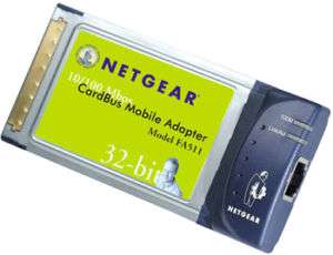 Lot of 10 Netgear FA511 PCMCIA Network CardBus Adapter  