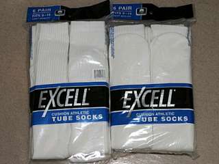 12 Pairs Mens Cotton White Tube Sport Socks   NEW  
