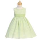 Lito Baby Girls Green Seersucker Stripe Easter Dress 6 12M