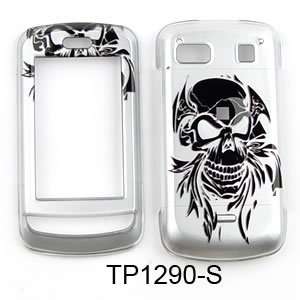 LG Xenon GR500 Transparent Design, Black Skull Tatoo on Silver Hard 