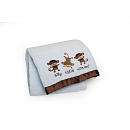 Carters Embroidered Boa Blanket   Blue Silly Little Monkeys
