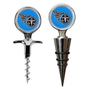  Tennessee Titans NFL Cork Screw and Wine Bottle Topper Set 