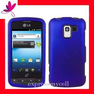   METALLIC BLUE Hard Case Cover Straight Talk NET 10 LG OPTIMUS Q  