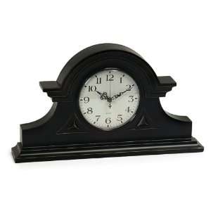  15 Elegant Black Mantle Clock with Ornamental Hands