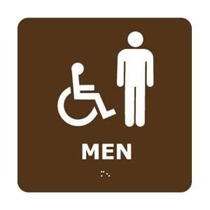   , Men (w/Handicap Symbol), Brown, 8 X 8 Industrial & Scientific