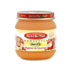 Beech Nut Homestyle Motts Stage 2 Baby Food, Apples & Cherries 4 Oz 