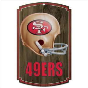   San Francisco 49ers Legacy Helmet 11x17 Wood Sign