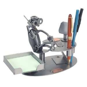  Desk Set Male Metal Figurine