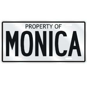    NEW  PROPERTY OF MONICA  LICENSE PLATE SIGN NAME