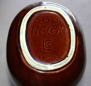 No. 365 McCoy USA Brown Drip Pitcher Pottery  