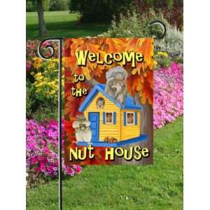  Welcome to the Nut House Garden Flag Mini Squirrels 
