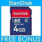   4GB SANDISK SD HC SDHC CARD MEMORY 4G CLASS 4 FOR DIGITAL CAMERA 4GIG
